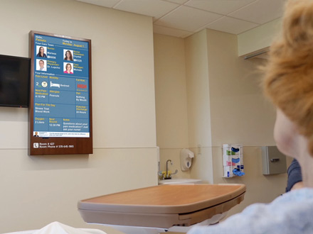 Digital Patient Room Whiteboard Display